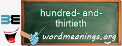 WordMeaning blackboard for hundred-and-thirtieth